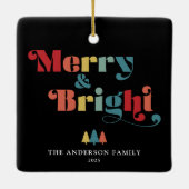 メリー&ブライトレトロカラフルクリスマス セラミックオーナメント (裏面)