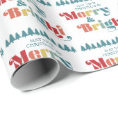 メリー&ブライトレトロカラフルクリスマス ラッピングペーパー (ロールコーナー)