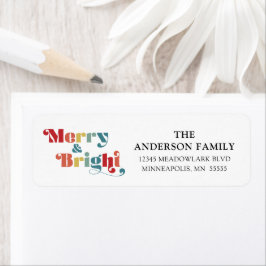 メリー&ブライトレトロカラフルクリスマス ラベル