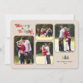 メリー&ブライトレトロカラフルフォトクリスマス シーズンカード (正面)