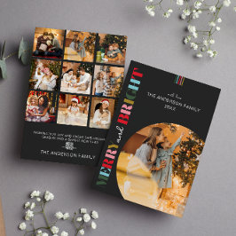 メリー&ブライトレトロクリスマスフォトブラック シーズンカード