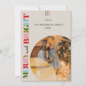 メリー&ブライトレトロクリスマスフォト シーズンカード (正面)