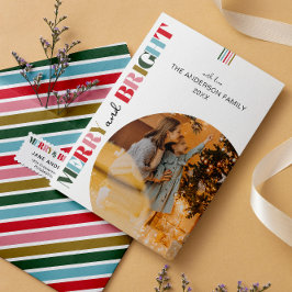 メリー&ブライトレトロクリスマスフォト シーズンカード