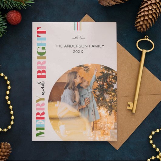 メリー&ブライトレトロクリスマスフォト シーズンカード