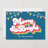 メリー&ブライトレトロノンフォトクリスマス シーズンカード (正面)