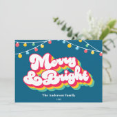 メリー&ブライトレトロノンフォトクリスマス シーズンカード (スタンド正面)