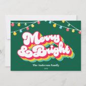 メリー&ブライトレトロノンフォトクリスマス シーズンカード (正面)