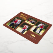 メリー&ブライトレトロフォトクリスマス金ゴールド 箔シーズンカード (回転した状態)