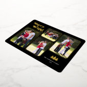 メリー&ブライトレトロフォトクリスマス金ゴールド 箔シーズンカード (回転した状態)