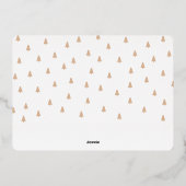 メリー&ブライトレトロフォトグリーンクリスマス金ゴールド 箔シーズンカード (裏面)