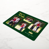 メリー&ブライトレトロフォトグリーンクリスマス金ゴールド 箔シーズンカード (回転した状態)