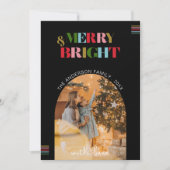 メリー&ブライトレトロ写真クリスマスホリデーカード シーズンカード (正面)