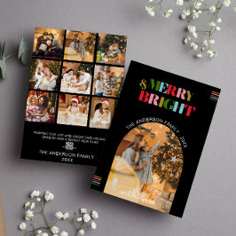 メリー&ブライトレトロ写真クリスマスホリデーカード シーズンカード