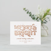 メリー&ブライトレトロ 箔シーズンポストカード (立ち正面)