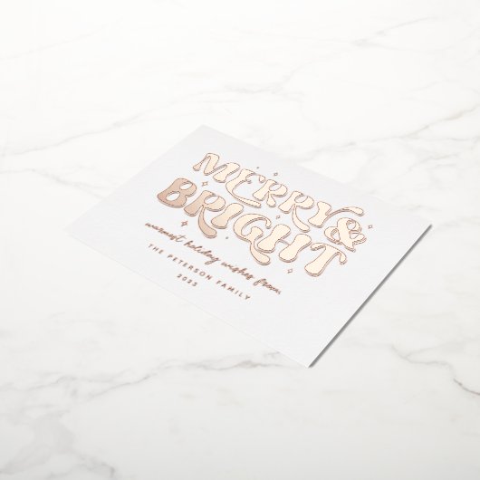 メリー&ブライトレトロ 箔シーズンポストカード (回転した状態)