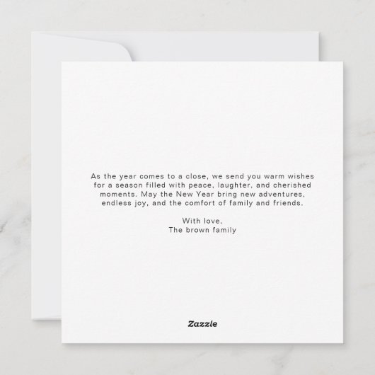 メリー&ブライトロマンチックなカップルのクリスマスカード シーズンカード (裏面)