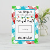 メリー&ブライト先生クリスマスギフトカード サンキューカード (スタンド正面)