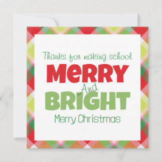 メリー&ブライト先生サンキューカード 招待状