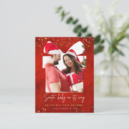 メリー&ブライト新生児妊娠のお知らせ シーズンカード (スタンド正面)