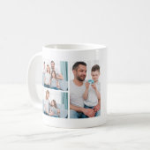 メリー&ブライト3家族フォトコラージクリスマス コーヒーマグカップ (正面左)