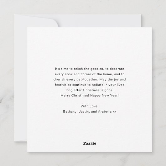 メリー&ブライト8フォトクリスマス シーズンカード (裏面)