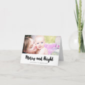 メリー&ブライト おしゃれなファミリーフォト シーズンカード (正面)