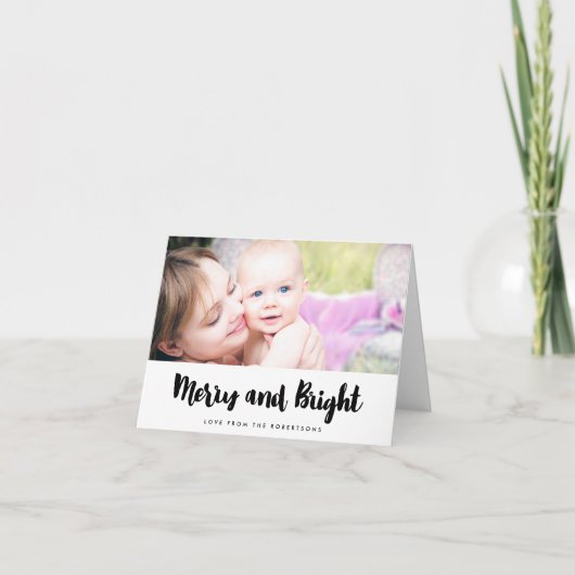 メリー＆ブライト おしゃれな家族写真 シーズンカード (正面)