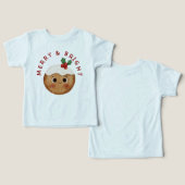 メリー&ブライト かわいいクリスマス 子供Tシャツ (デザイン正面&裏面)