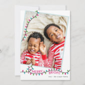 メリー + ブライト イルミネーション - ホリデー フォト カード (正面)