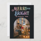 メリー＆ブライト カラフルなクリスマスの写真 シーズンカード (正面)