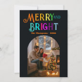 メリー＆ブライト カラフルなクリスマスの写真 シーズンカード (正面)