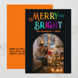 メリー＆ブライト カラフルなクリスマスの写真 シーズンカード