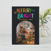 メリー＆ブライト カラフルなクリスマスの写真 シーズンカード (スタンド正面)