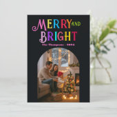 メリー＆ブライト カラフルなクリスマスの写真 シーズンカード (スタンド正面)