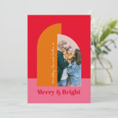 メリー ブライト カラフル ピンク クリスマス ファミリー フォト (スタンド正面)