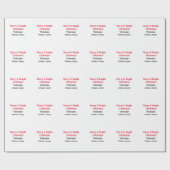 メリー ブライト クリスマスに家族の名前を加えて歓迎の喜びを ラッピングペーパー (フラット)