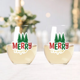 メリー&ブライト クリスマスの季節 ステムなしワイングラス