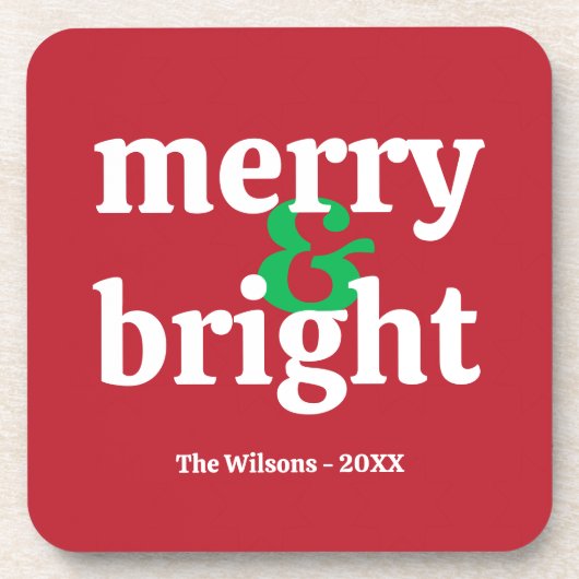 「メリー&ブライト」クリスマスカスタマイズコースター コースター (正面)