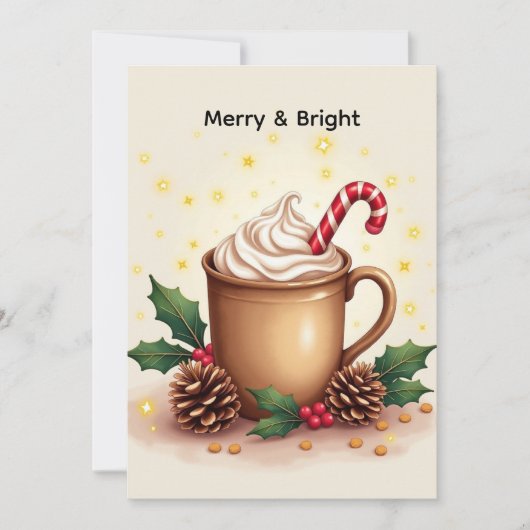 メリー&ブライト クリスマスコーヒー カード (正面)