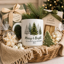 メリー＆ブライト クリスマスツリー 家族の思い出 コーヒーマグカップ