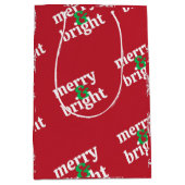 「メリー&ブライト」クリスマス・ホリデー ミディアムペーパーバッグ (正面)