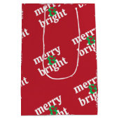 「メリー&ブライト」クリスマス・ホリデー ミディアムペーパーバッグ (裏面)