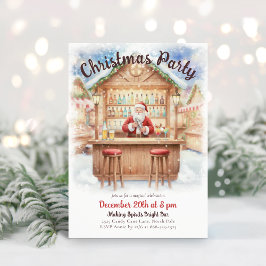 メリー&ブライト サンタ コクテルバー クリスマス 招待状