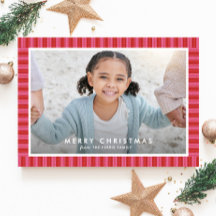 メリー ブライト ストライプ ピンク レッド フレーム クリスマス 写真