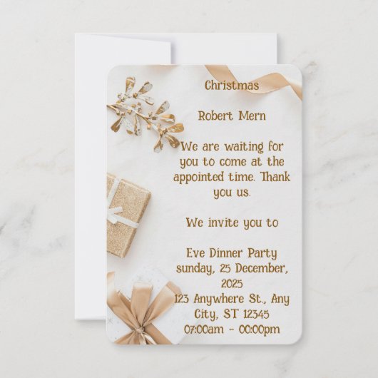 メリー&ブライト、トゥナイト一緒に 招待状 (正面)