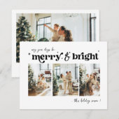 メリー&ブライト ニュートラル クリスマスの写真 ホリデー シーズンカード (正面/裏面)