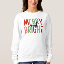 メリー&ブライト ファミリークリスマスTシャツデザイン スウェットシャツ