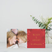 メリー＆ブライト | ホリデー フォト カード (スタンド正面)