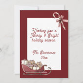 メリー＆ブライト レッドギンガム フォト ホリデー クリスマス (裏面)