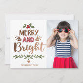 メリー ブライト レッド ゴールド ホワイト クリスマス フォト (正面)